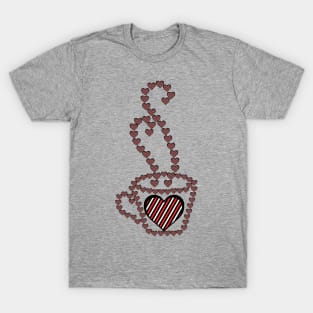 Hot Coffee Heart Smell T-Shirt